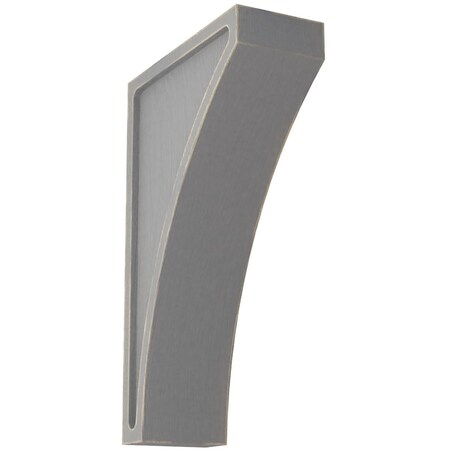 Ekena Millwork 3"W x 7 1/2"D x 12"H Extra Large Lawson Wood Vintage Decor Corbel, Pebble Grey CORWD03X07X12LWPG